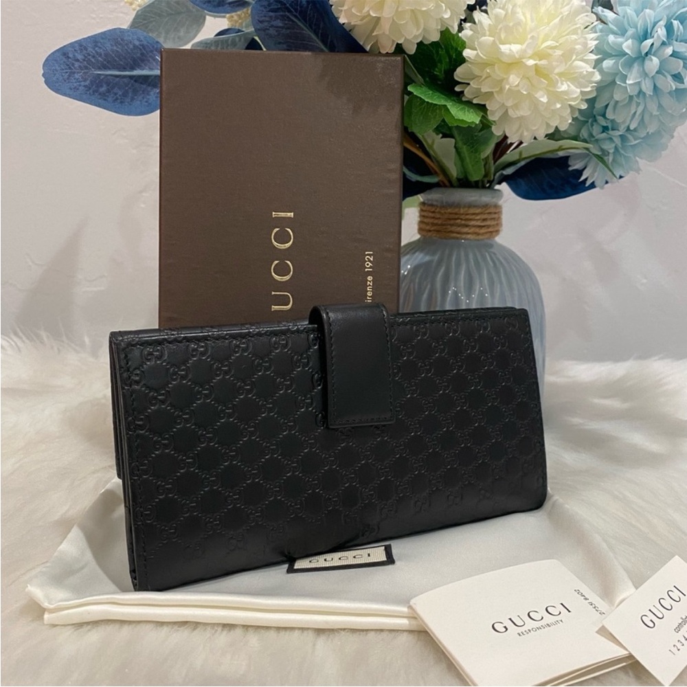 🔥 Gucci Black Embossed Women's Wallet - Picture 7 of 12